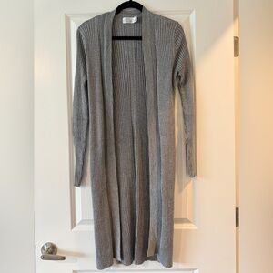 Time and Tru Gray Open Front Cardigan